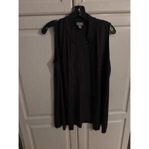 J Jill Sleeveless Tunic‎ Top Blouse Womens Stretch black Casual S